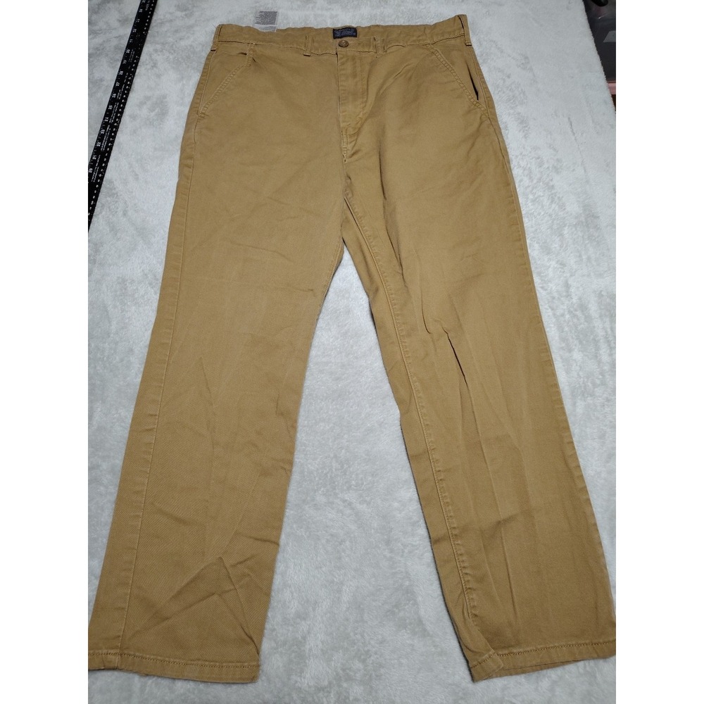 Levi Strauss & Co Chino Pants Men 34/27 Brown Two Horse‎ Brand Comfort Preppy